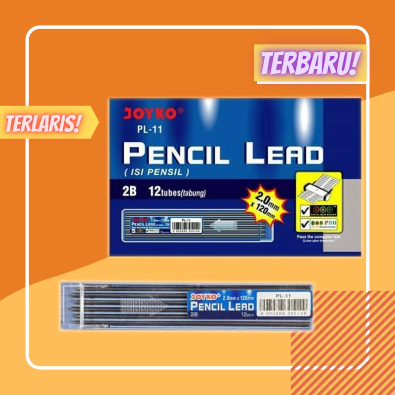 

Isi Pensil Mekanik Joyko PL-11 / Pencil Lead / 2B / 2.0 mm / ANUGERAH ILMU