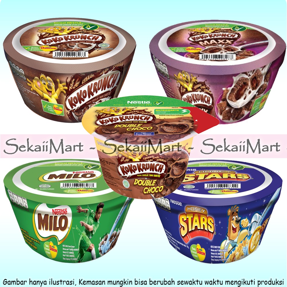 

NESTLE Cereal Cup - Koko Krunch / Honey Stars / Milo Balls Sereal Kemasan Cup