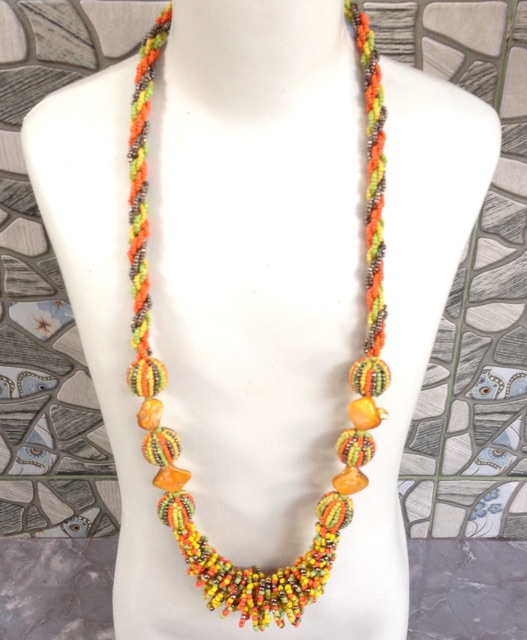 Kalung wanita manik-manik fashion wanita handmade bola-7