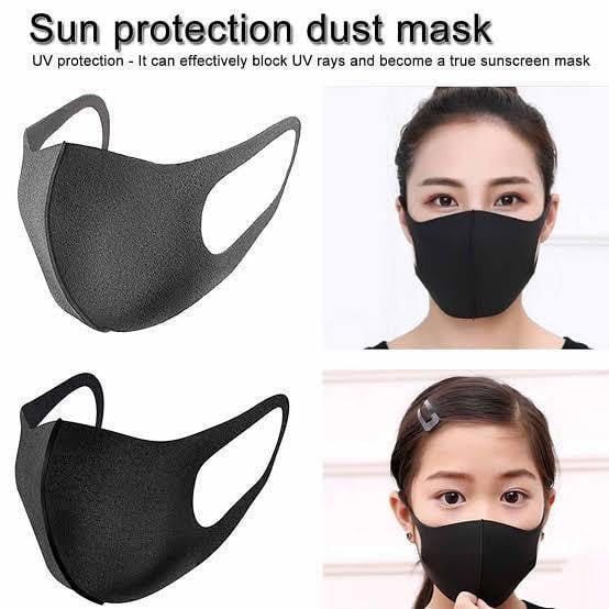 Masker Skuba Dewasa Masker Mulut Masker Bahan Scuba Masker Korea Warna Hitam