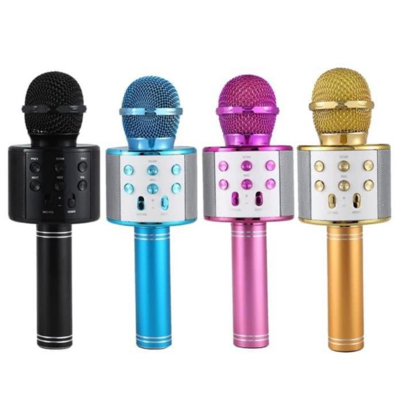 Mic Karaoke Bluetooth Wireless Portable WS - 858 / Mic Speaker Bluetooth Ws 858