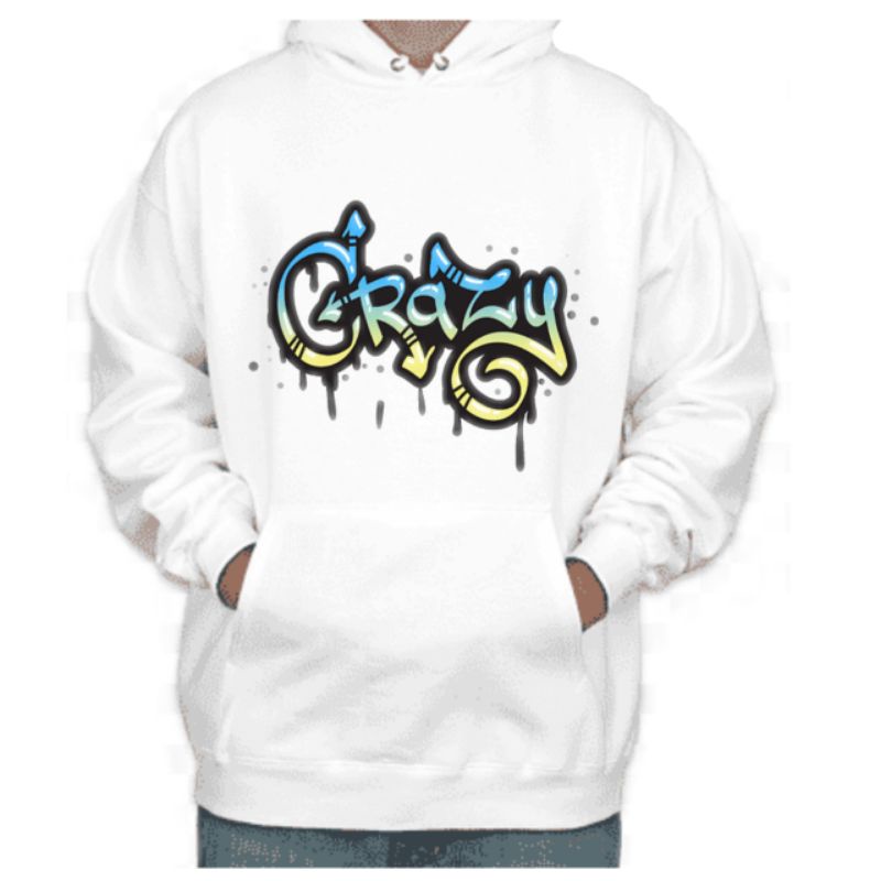 Sweater Hoodie Crazy Street Art Graffiti / Sweater Hoodie Pria dan Wanita Cotton Fleece Tebal