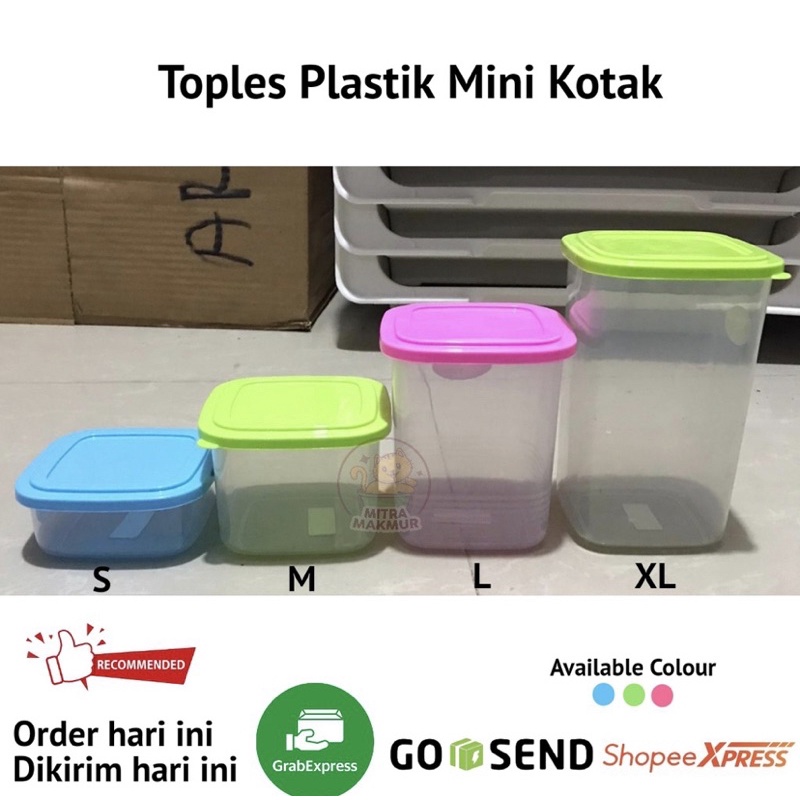 Toples Plastik Mini Kotak S-M-L-XL