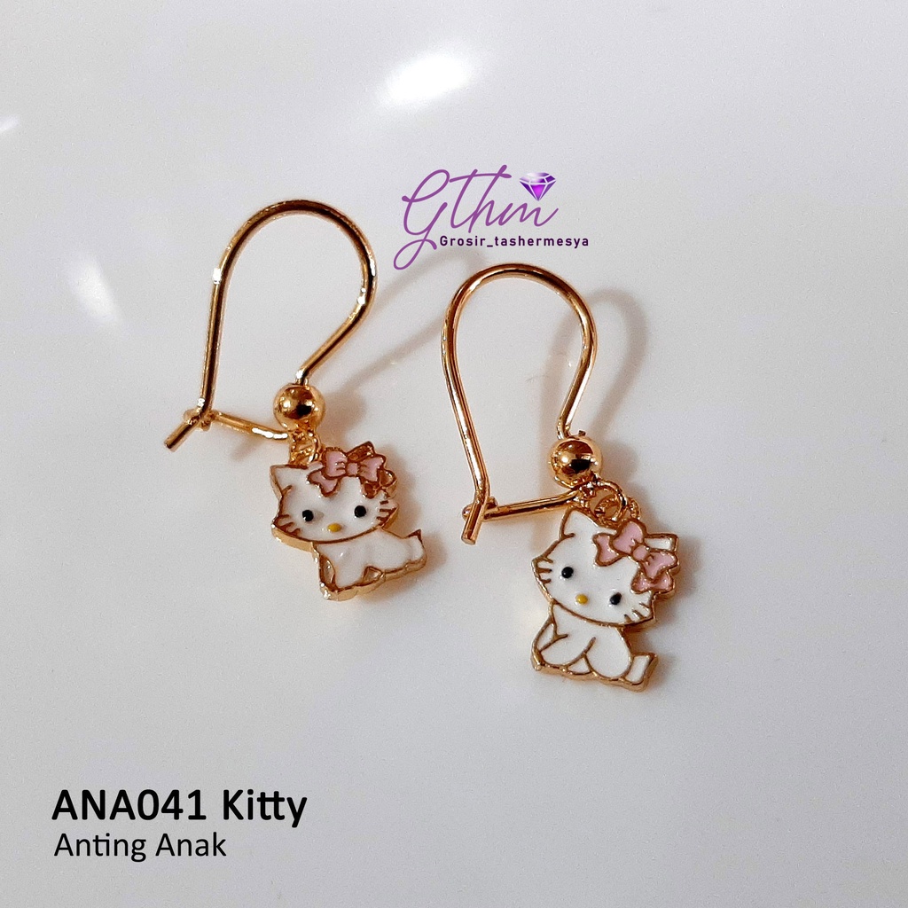 Anting Kitty Lucu Perhiasan Fashion Import Anti Karat Tidak alergi ANA035 GTHM