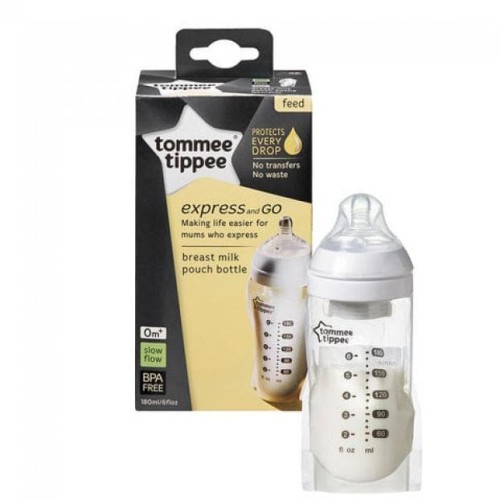 [SALE] Tommee Tippee Express and Go Breast Milk Pouch Bottle 180ml