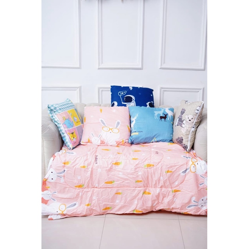 BALMUT Bantal Selimut 2in1 Motif Karakter Queen Size 150x200cm Balmut Dewasa Dan Anak