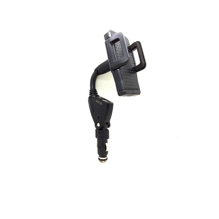SATOO Car Charger With Holder - Dual USB Port Max 3.1A