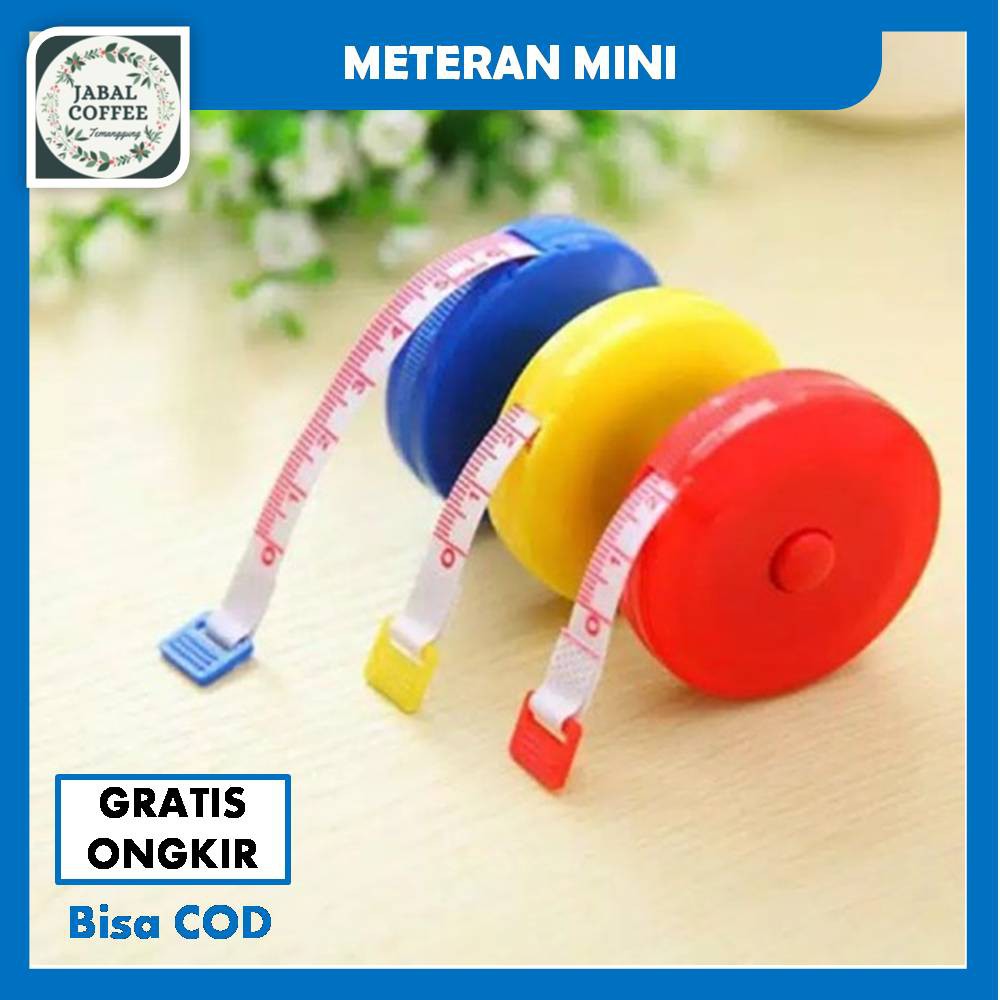 Meteran Gulung Mini Polos Warna Warni / Meteran Gulung Mini Polos / Meteran Pakaian SerbagunaJ86