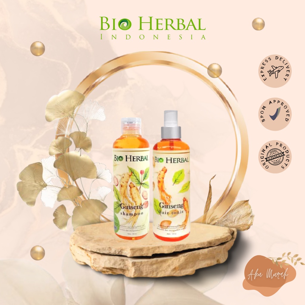 ✨ AKU MURAH ✨Paket Bio Herbal Ginseng Shampoo &amp; Hair Tonic BPOM