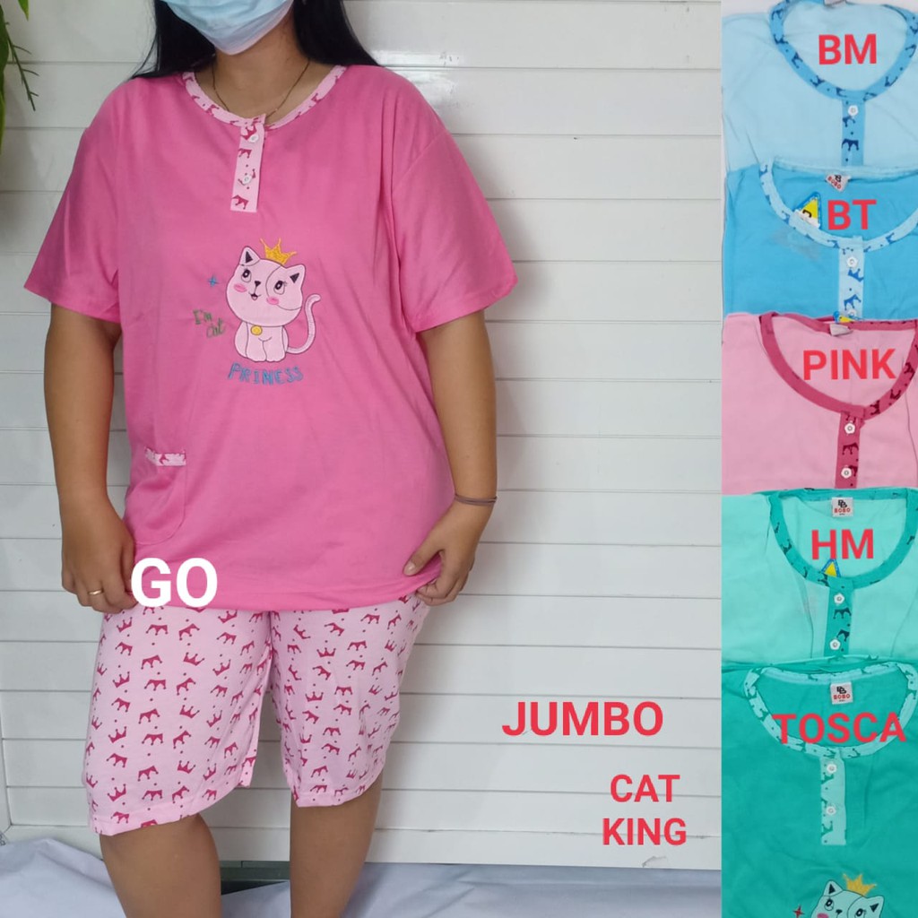 gof BABYDOLL BOBO JUMBO Dewasa 3/4 Pakaian Wanita Setelan Baju Tidur Busui Piyama