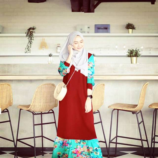 Fashion Wanita: ZANZEA Long Dress Maxi Longgar Oversize Print Garis