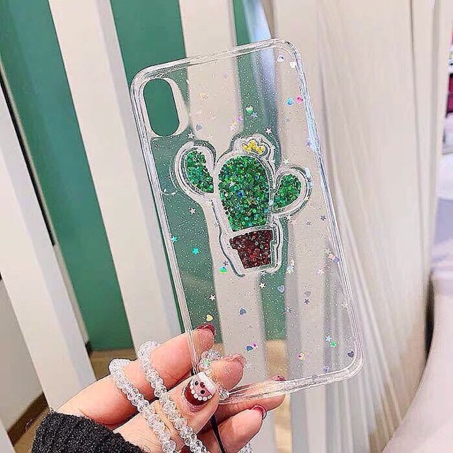 Cactus Glitter Case Realme GT Master Neo 2 Narzo 30A 20 XT X 8 pro 7 7i 6 5 5i 3 2 C25 C21 C20 C17 C15 C12 C11 C3 C2 C1