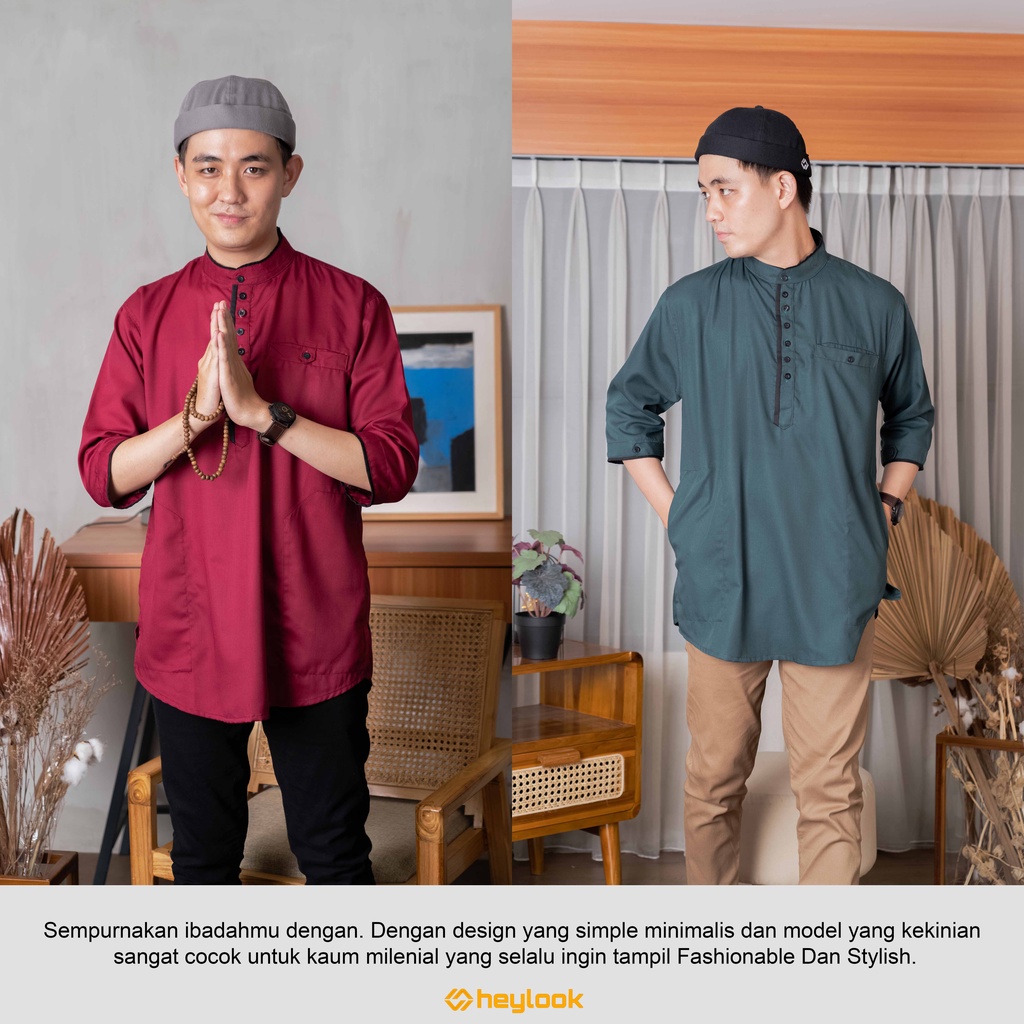 BAJU KOKO KURTA MAHEER PRIA LENGAN PANJANG GAMIS BAJU KOKOH