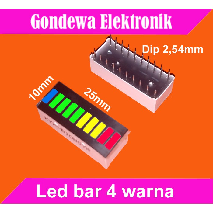 Led bar graph 10 segmen 4 warna