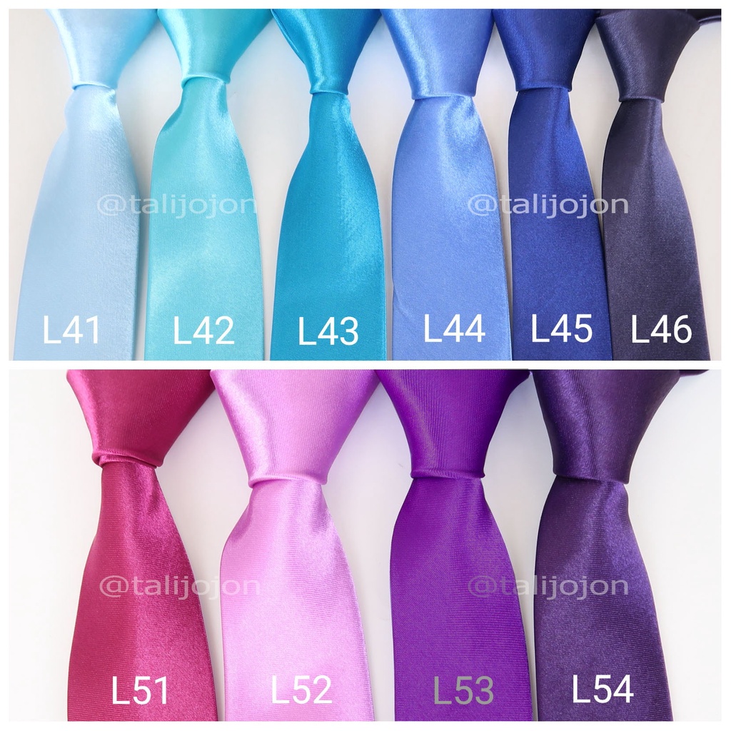 Dasi Instan Dasi Pria Dasi Panjang Polos Ukuran Slim 2inc Bahan 100% Silk Import Warna Lengkap