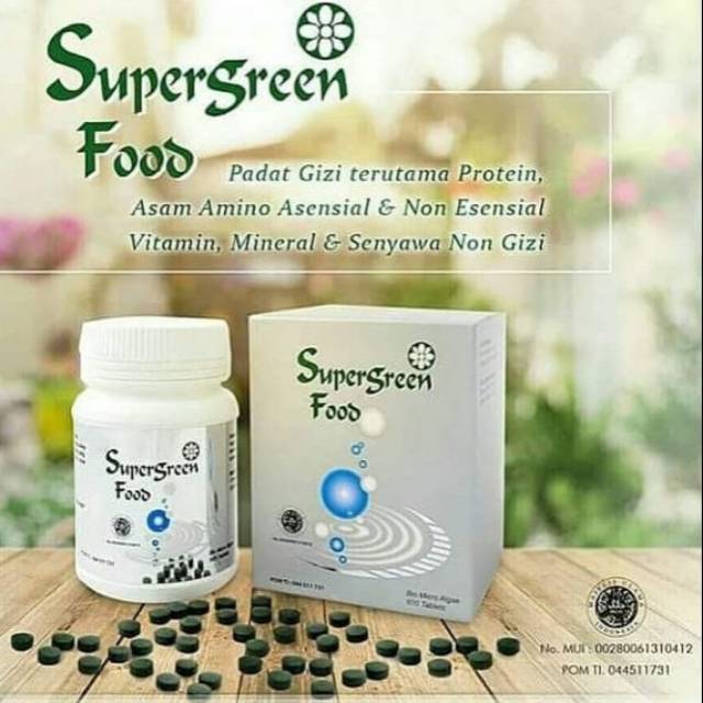 SUPER GREEN FOOD 50tabs KK INDONESIA MAKANAN SEL TUBUH MAGH