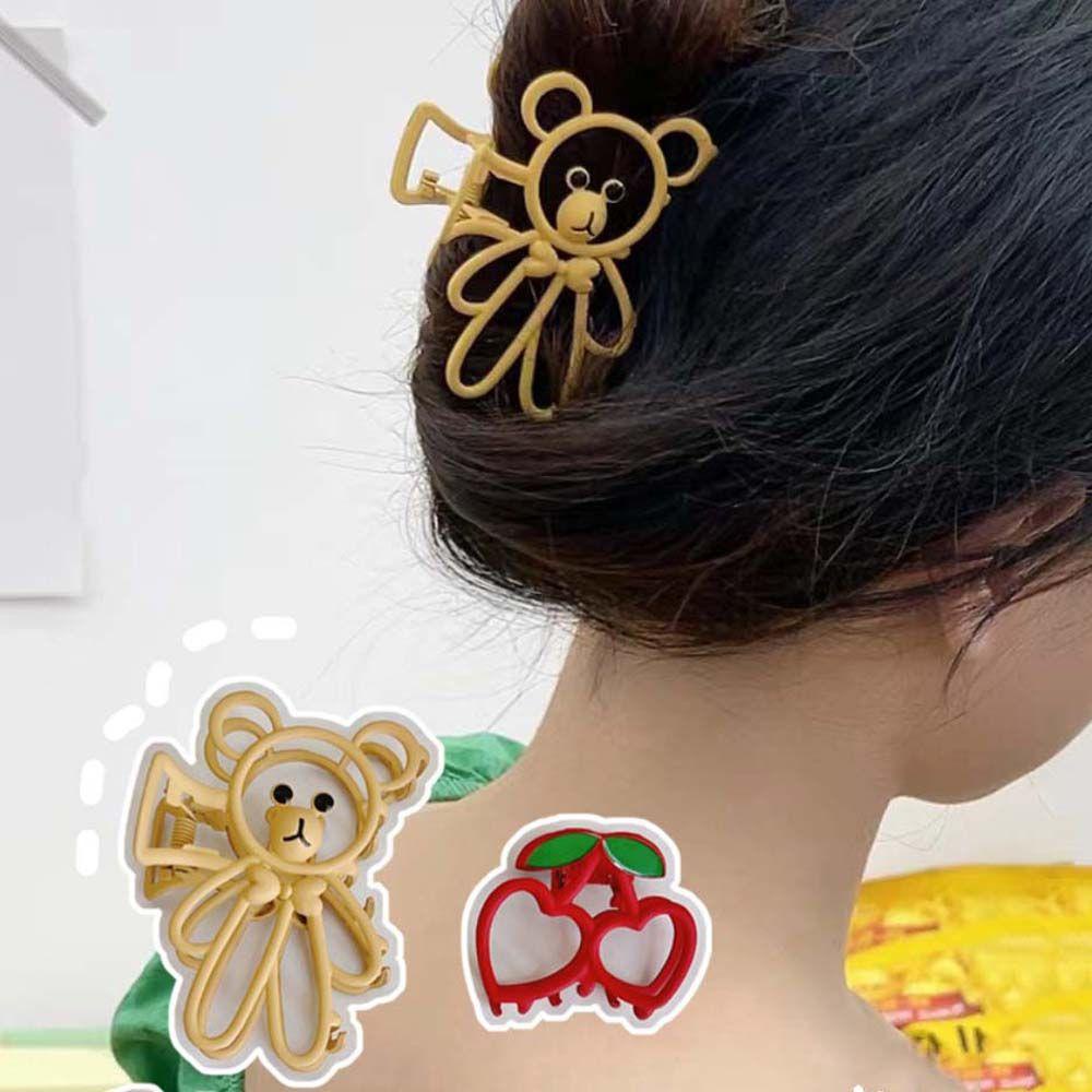 SKJK   Wanita Hiu Klip Gadis Hadiah Merah Muda Aksesoris Rambut Kitty Kucing Hiasan Kepala Jepit Rambut Gaya Korea Hair Clips