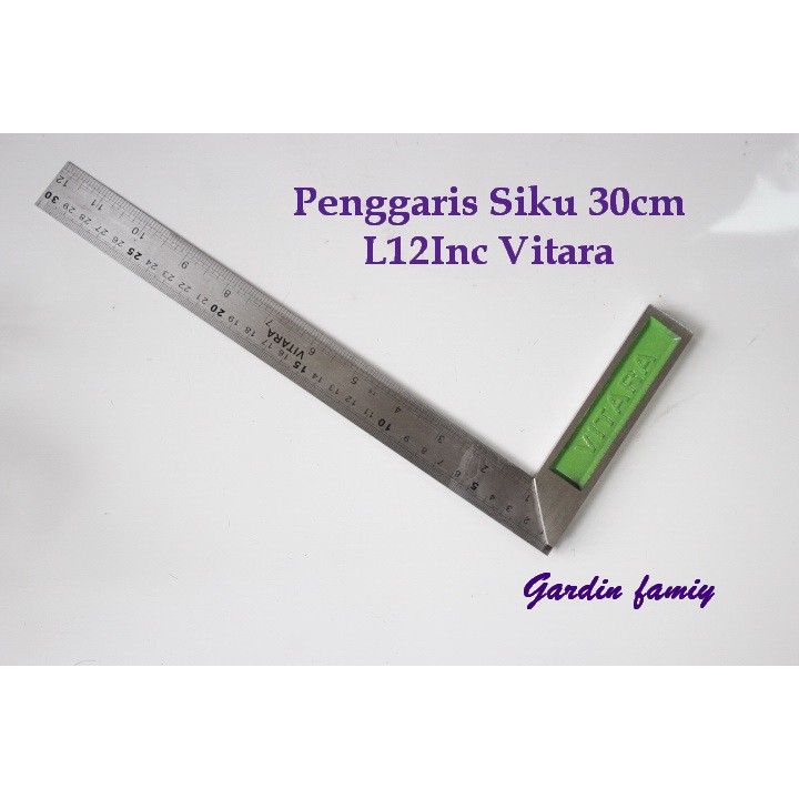 

Penggaris Siku Stainless Steel P30cm 12" - Vitara