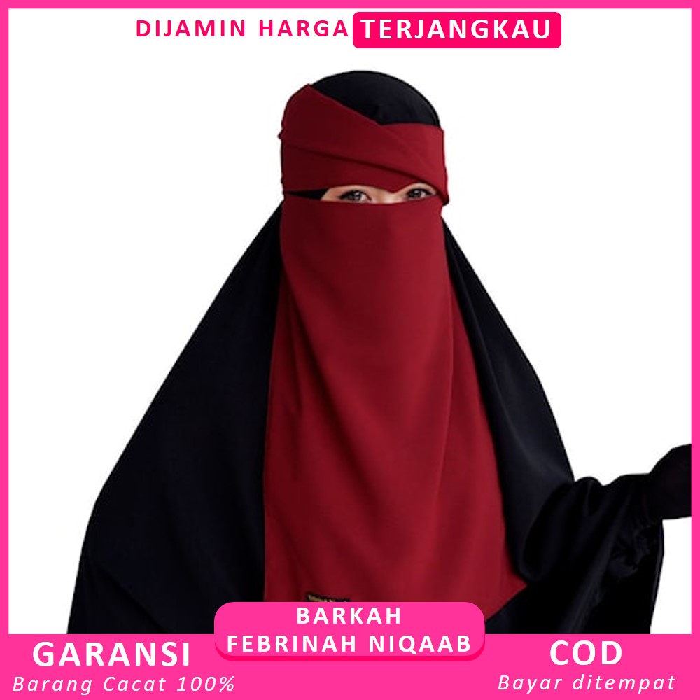 Cadar Niqab Hijab Niqob Jilbab Nikab Nikob Niqop Veil Kerudung Khimar Muslim Saudia Cadar Bandana Po