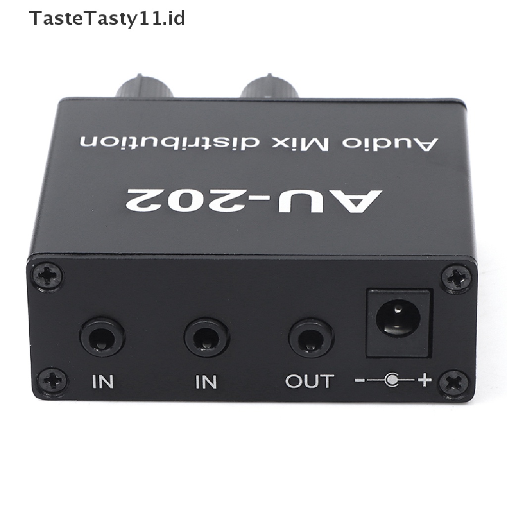 【TasteTasty】 Stereo Mixer Audio Distributor for Headphone External Power AMP Volume .