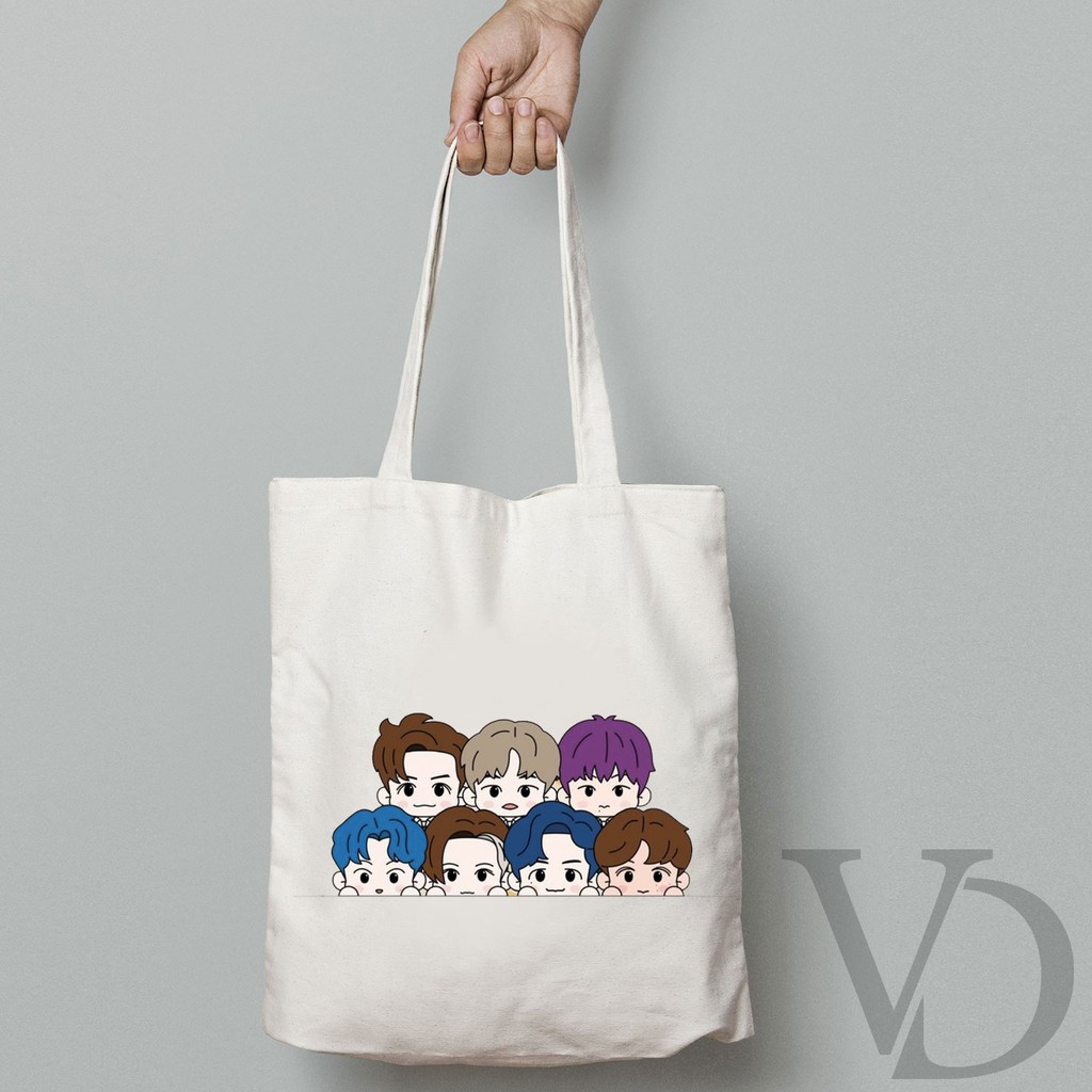 NCT DREAM /TOTE BAG BAHAN KANVAS MOTIF NCT CAFE 2021 / KPOP TOTE BAG / TAS BELANJA MOTIF KOREA