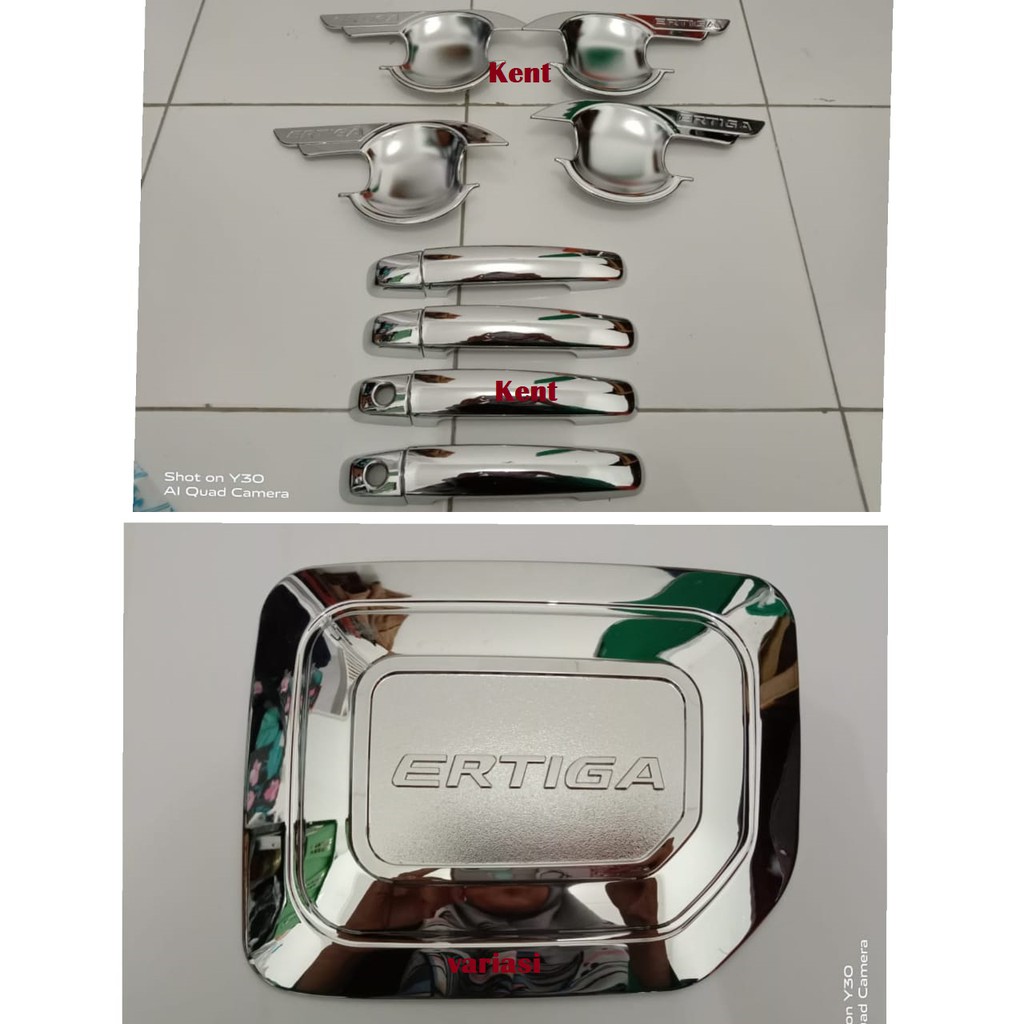 Paket Outer Mangkok Cover Handle &amp; Tank Cover Ertiga Lama Chrome