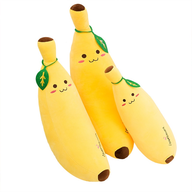 Boneka bantal pisang bahan plush