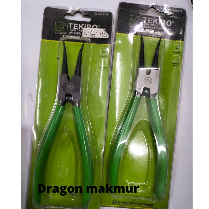 tang capit bengkok tekiro /tang jepit lurus/snap ring 7"