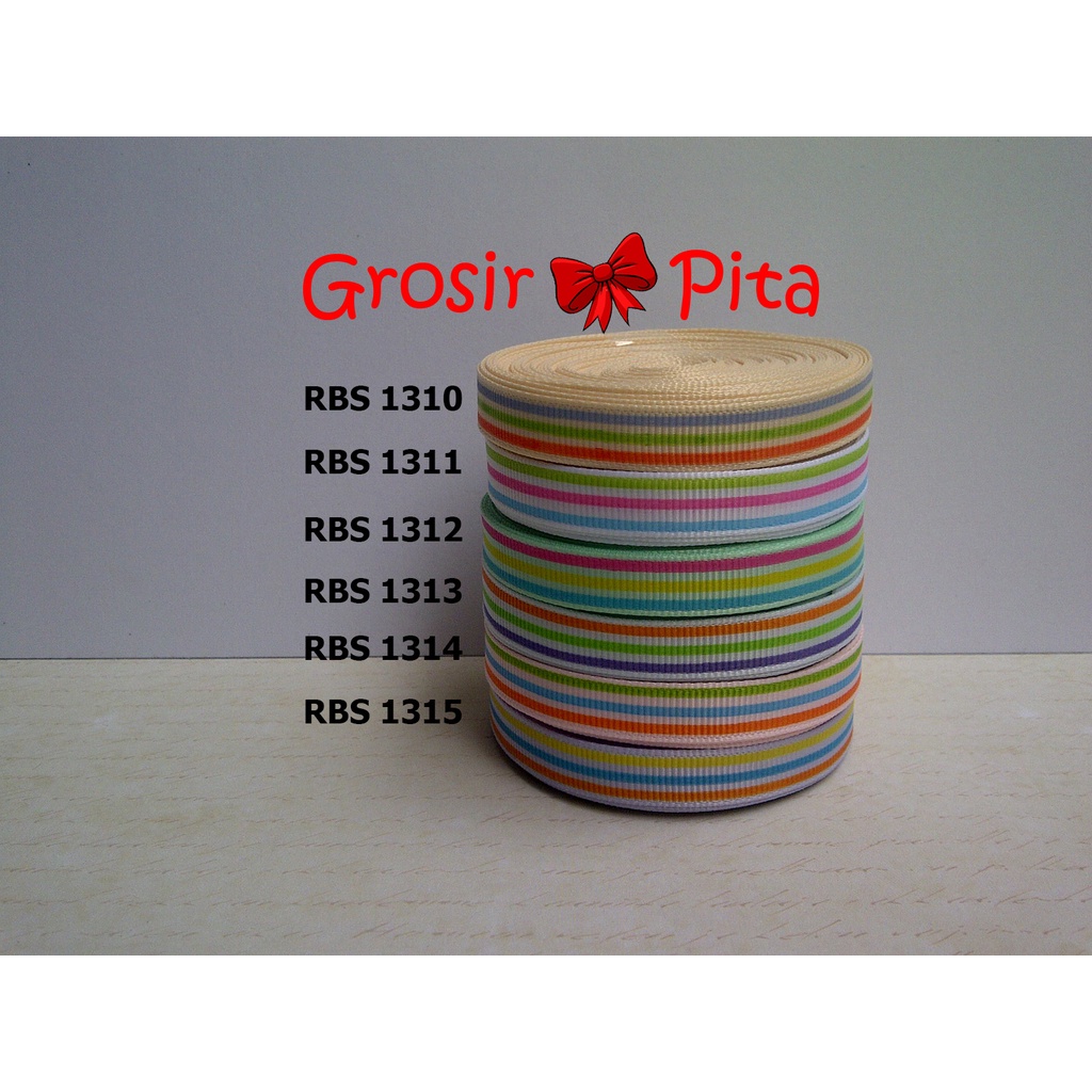 

(25 yard) Pita Grosgrain Motif RBS 1310,1311,1312,1313,1314,1315 | Toko Bahan Craft | Grosir Pita