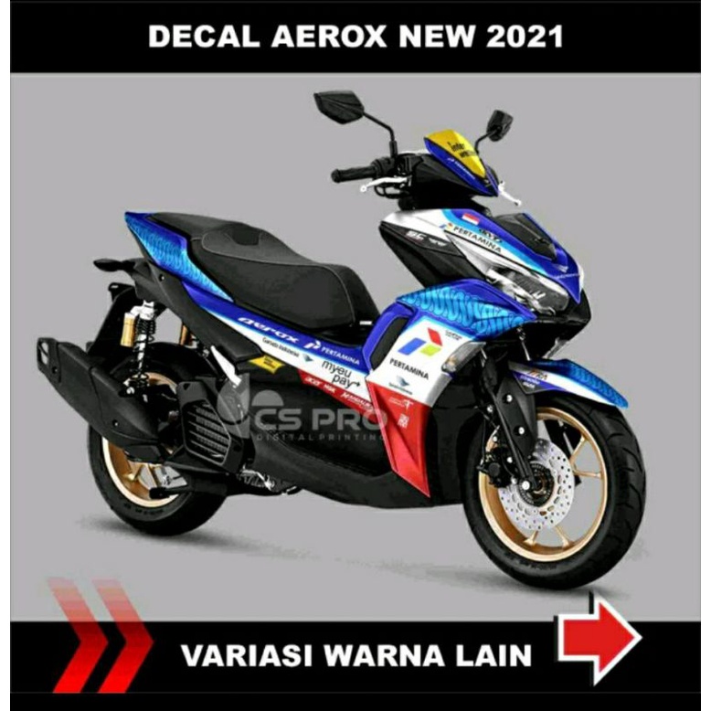 Decal Sticker All New Aerox 2021 Connected Mandalika / Dekal Stiker Aerox Fullbody Variasi Mandalika