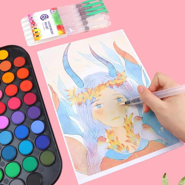 

[ART. 115092] Olla Watercolor Palette 48 Warna Colors Solid Water Powder - WC6