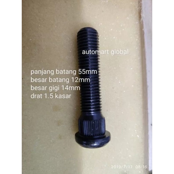 baut roda l200 strada l300 panther grandmax pajero 6cm asli japan