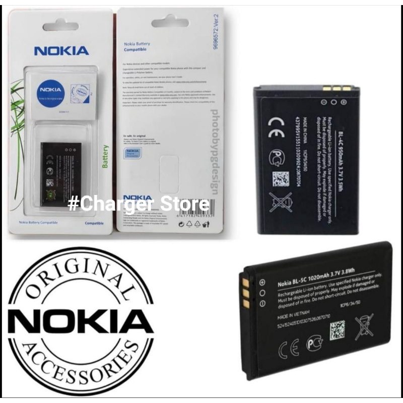 Baterai Nokia BL4C / BL5C ORIGINAL Double IC Super Awet