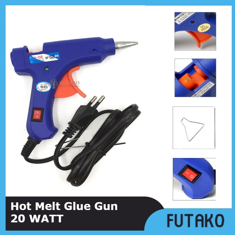 FUTAKO Promo Alat Lem Tembak 20 Watt Paket glue gun bakar