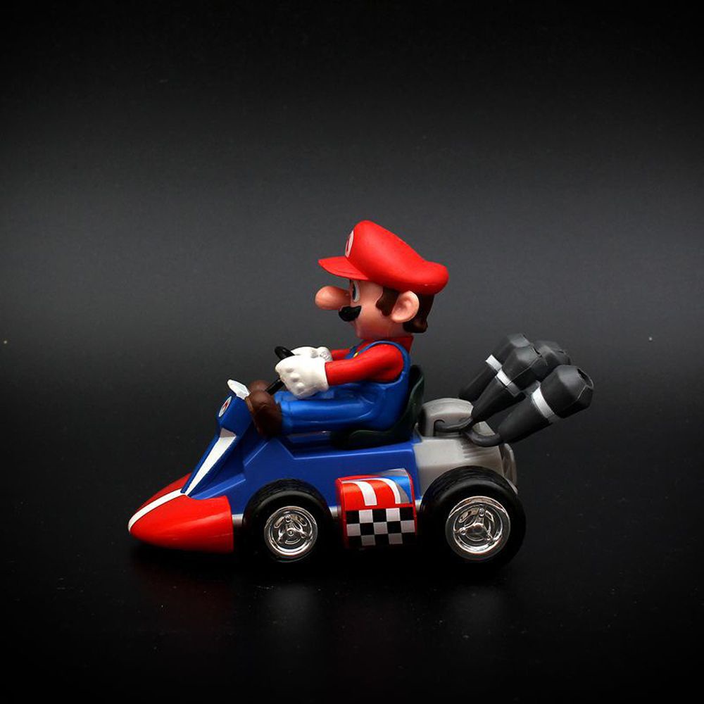 Needway  Children Gift Super Mario Anime Kart Pull Back Cars Martin pull back car Car Model Toys Princess Figure Creative Dragon Toy Mushroom PVC Bowser Figure Monkey Dragon Kart