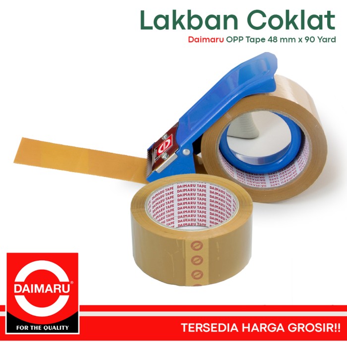 

NEW Isolasi Lakban Coklat Daimaru OPP Tape 48 mm x 90 Yard Untuk Packing