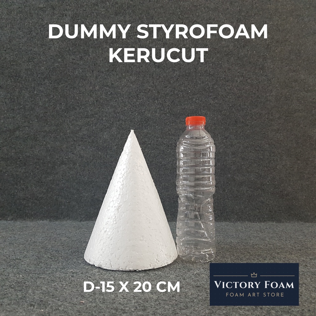 Dummy Styrofoam Kerucut D. 15cm x T. 20cm