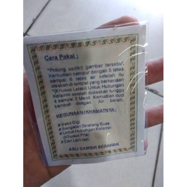 Gambir serawak obat sakit gigi tambah kekuatan para lelaki