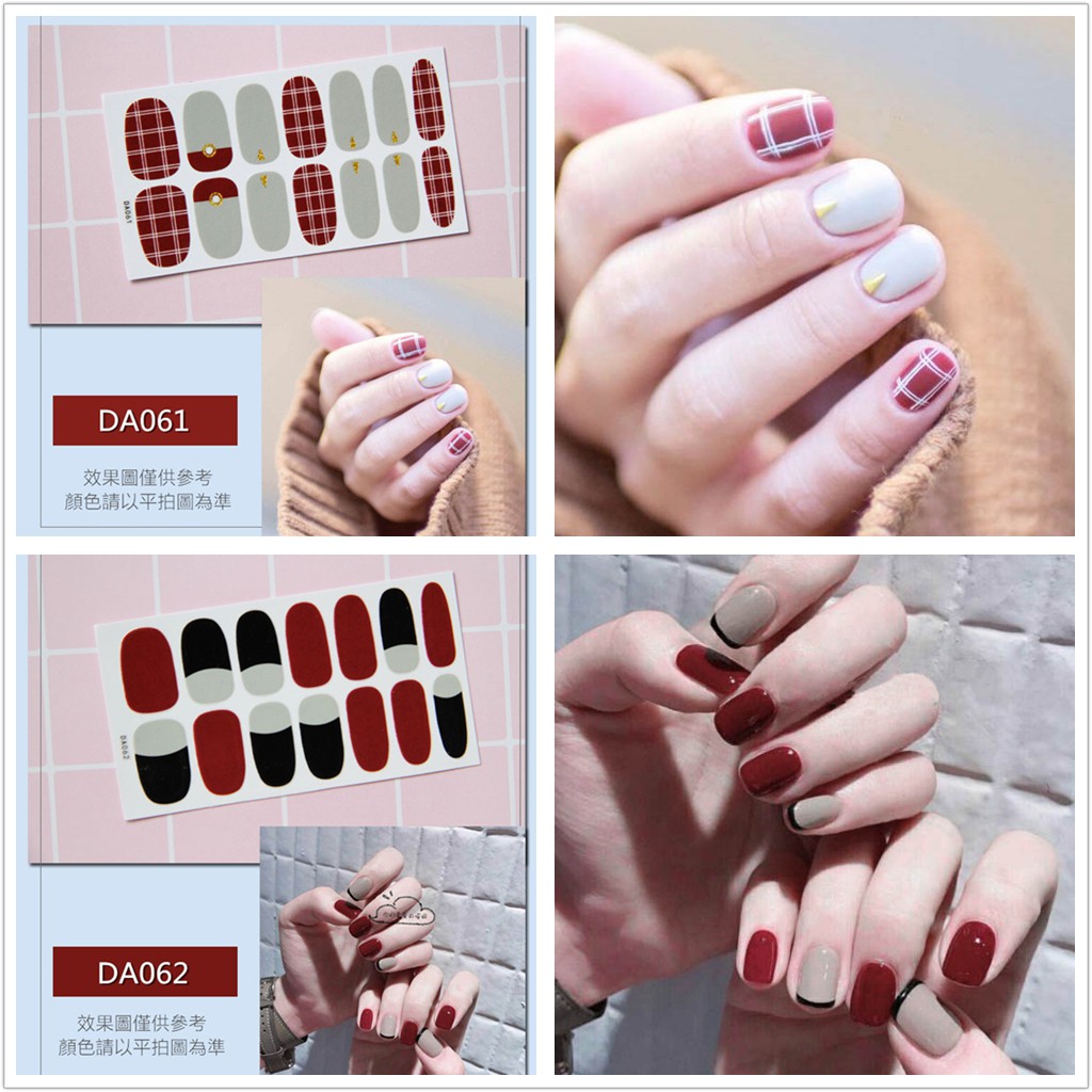 &lt;Jjoygirl&gt;DA Nail sticker motif / sticker kuku / stiker kuku / nail stiker glitter / stripes design