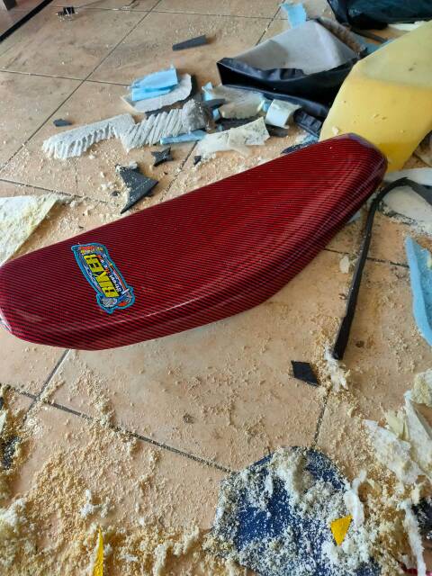 Jok Satria f karbu fiber original satria fu karbu - kulit biker karbon