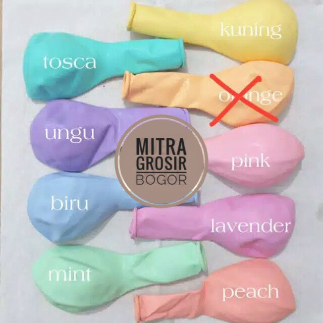 [READY 12 inch] Balon Warna Pastel / Macaron Balon Pesta Balon Ulangtahun Tebal ukuran 12 inch