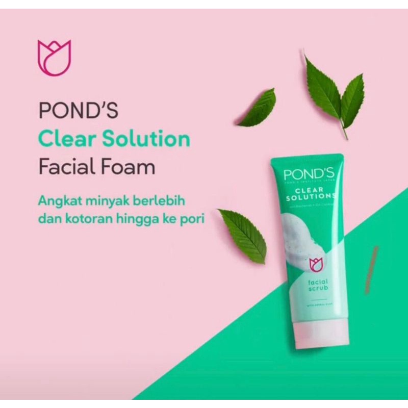 Ponds Facial Foam/Facial Scrub Clear Solutions 50 gr