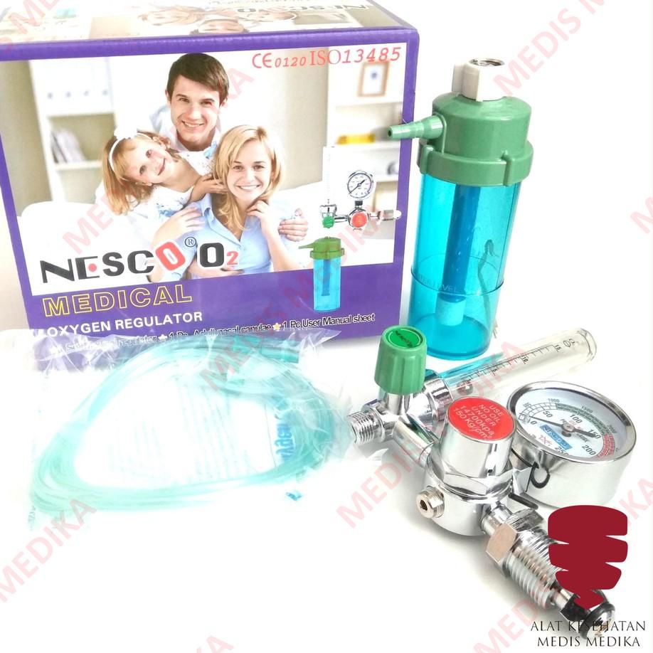 Baru Regulator Oxygen Nesco Tabung Oxigen Alat Bantu Pernapasan Oksigen O2 ,,
