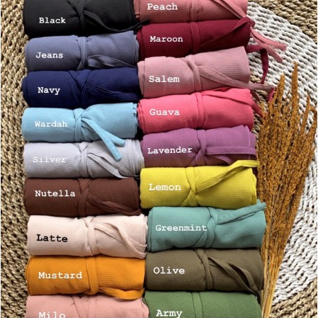 [TERMURAH] Bergo Maryam Tali Diamond Crepe / Kerudung Hijab Instan