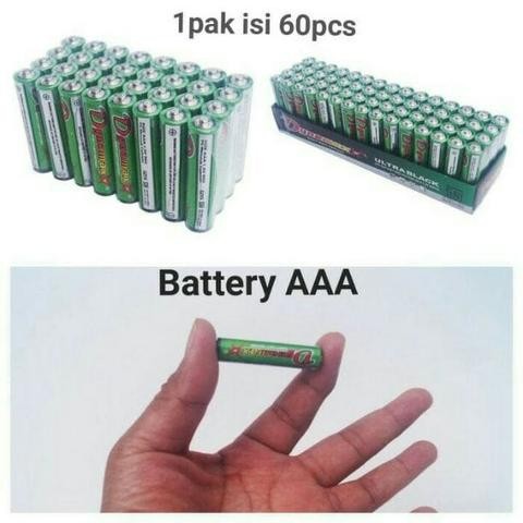 baterai 3A AAA batre 1pasang 2pcs