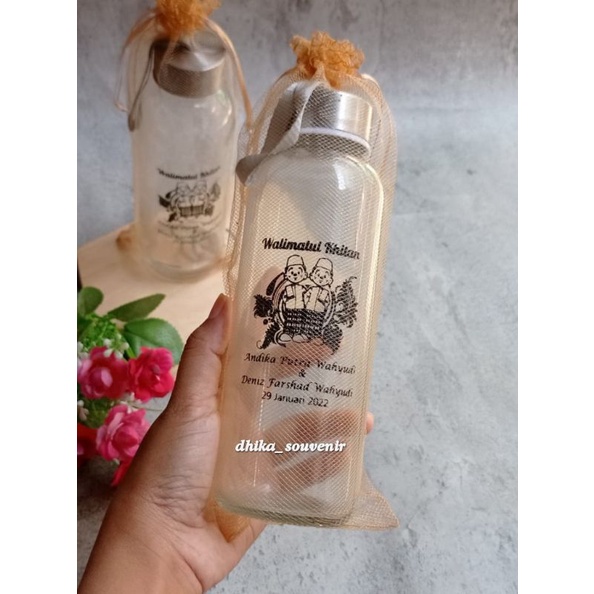 Souvenir Botol Bening Kemas Tile 420ml