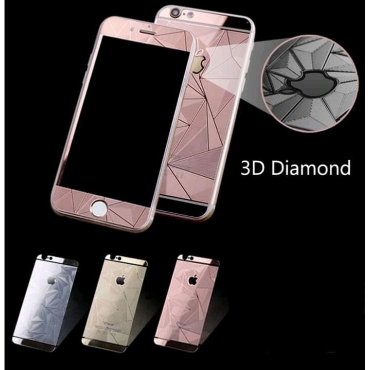 For Iphone 4 5 6 6 Plus Tempered Glass Diamond 3D Tempered Glass Depan Belakang