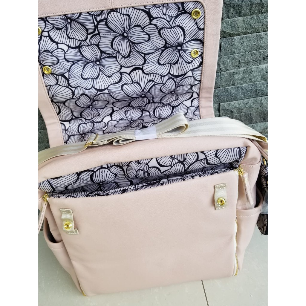 Petunia Diaper Bag Boxy Grey, Blush, windswept, birch stone