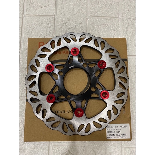 Piringan Cakram Disc ROTOR N166 Floting CNC 220mm Lubang 4 Front Disc Break Mio Beat Vario Jupiter Z MX Nouvo Scoopy Click Vario125 150 FOURSIX_46