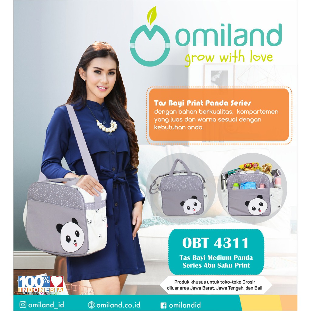 OMILAND TAS BAYI MEDIUM PANDA SERIES / ALPACA SERIES  / RAINBOW SERIES / SLOTH SERIES / SAILOR SERIES